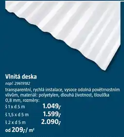 Bauhaus Vlnitá deska nabídka