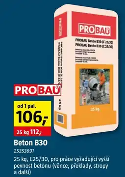 Bauhaus PROBAU Beton B30 nabídka