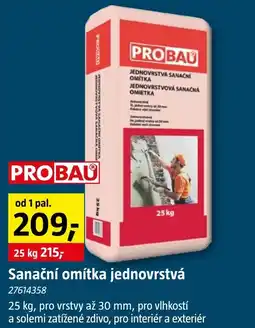 Bauhaus PROBAU Sanační omítka jednovrstvá nabídka