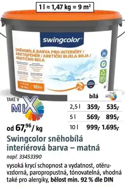 Bauhaus Swingcolor sněhobílá interiérová barva - matná nabídka