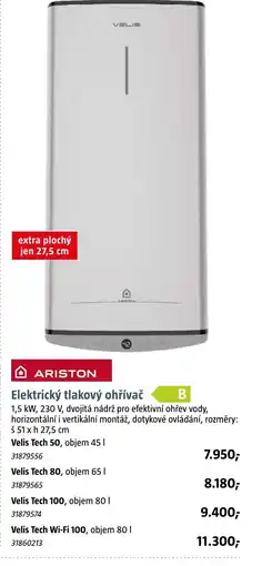 Bauhaus Elektrický tlakový ohřívač nabídka