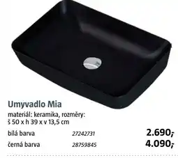 Bauhaus Umyvadlo Mia nabídka