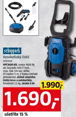 Bauhaus Scheppach Vysokotlaký čistič nabídka