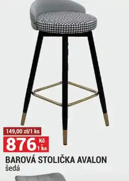 Merkury Market Barová stolička avalon šedá nabídka