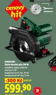 Lidl Parkside ruční okružní pila nabídka