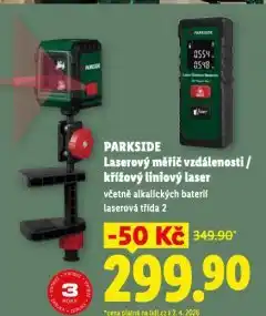 Lidl Parkside křížový liniový laser nabídka