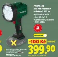 Lidl Parkside aku ruční led reflektor nabídka