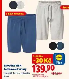Lidl Teplákové kraťasy nabídka
