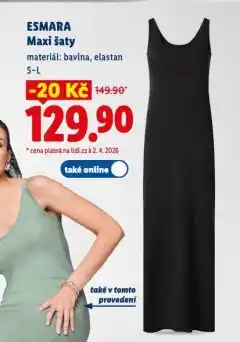 Lidl Maxi šaty nabídka