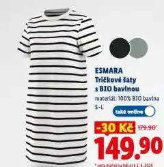 Lidl Tričkové šaty s bio bavlnou nabídka