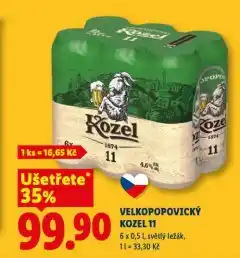 Lidl Pivo velkopopovický kozel nabídka