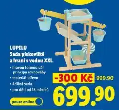 Lidl Lupilu sada pískoviště a hraní s vodou nabídka