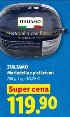 Lidl ITALIAMO Mortadella s pistáciemi nabídka