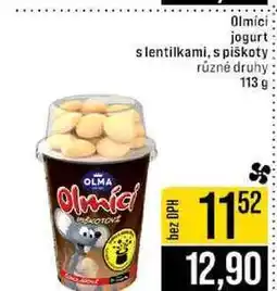 Jip Olmíci jogurt s lentilkami, s piškoty různé druhy nabídka