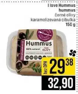 Jip I love Hummus hummus černé olivy karamelizovaná cibulka nabídka