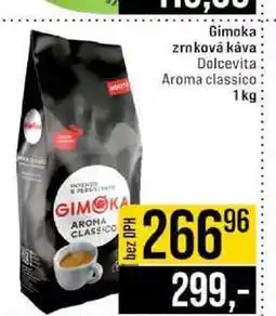 Jip Gimoka zrnková káva Dolcevita Aroma classico nabídka
