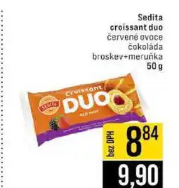 Jip Sedita croissant duo červené ovoce čokoláda broskev+meruňka 50 g nabídka