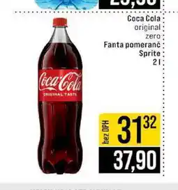 Jip Coca Cola original zero Fanta pomeranč Sprite nabídka