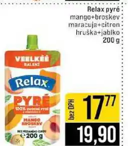 Jip Relax pyré mango+broskev maracuja+citron hruška+jablko 200 g nabídka