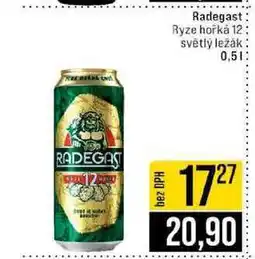 Jip Radegast Ryze hořká 12 světlý ležák nabídka