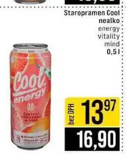 Jip Staropramen Cool nealko energy vitality mind nabídka