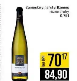 Jip Zámecké vinařství Bzenec různé druhy nabídka