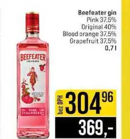 Jip Beefeater gin Pink 37.5% Original 40% Blood orange 37.5% Grapefruit 37,5% nabídka