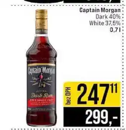 Jip Captain Morgan Dark 40% White 37,5% nabídka