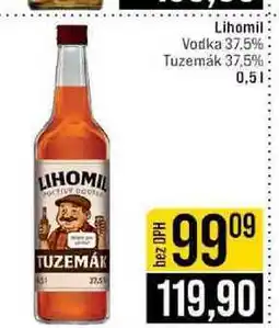 Jip Lihomil Vodka 37.5%2 Tuzemák 37.5% nabídka