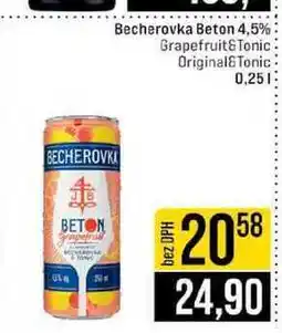 Jip Becherovka Beton 4,5% Grapefruit&Tonic Original&Tonic nabídka