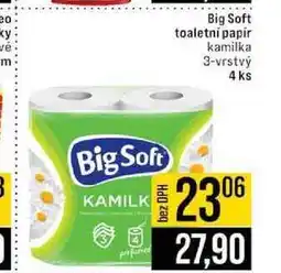 Jip Big Soft toaletni papir kamilka m 3-vrstvý 4 ks nabídka