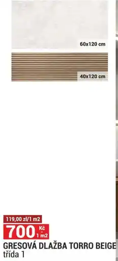 Merkury Market Gresová dlažba torro beige třída 1 nabídka