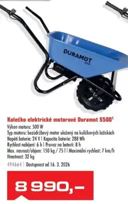 Uni Hobby Kolečko elektrické motorové Duramot S500 nabídka