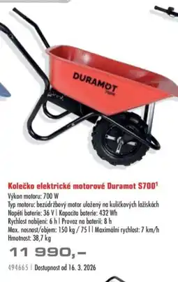 Uni Hobby Kolečko elektrické motorové Duramot S700 nabídka