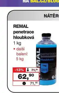 Barvy a laky drogerie REMAL penetrace hloubková nabídka