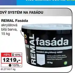 Barvy a laky drogerie REMAL fasáda nabídka