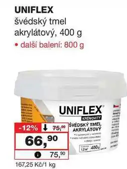 Barvy a laky drogerie UNIFLEX švédský tmel akrylátový nabídka