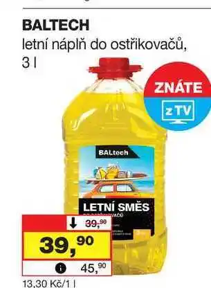 Barvy a laky drogerie BALTECH letní náplň do ostřikovačů nabídka