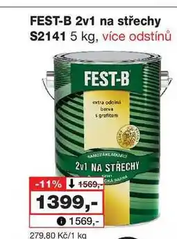 Barvy a laky drogerie FEST-B 2v1 na střechy S2141 nabídka