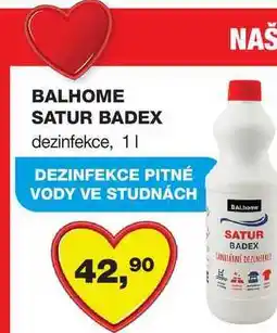 Barvy a laky drogerie NAS BALHOME SATUR BADEX dezinfekce nabídka