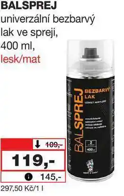 Barvy a laky drogerie BALSPREJ univerzální bezbarvý lak ve spreji nabídka