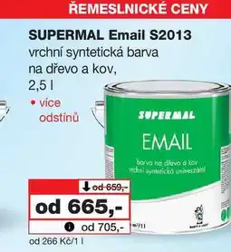 Barvy a laky drogerie SUPERMAL Email S2013 vrchní syntetická barva na dřevo a kov nabídka
