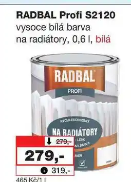 Barvy a laky drogerie RADBAL Profi S2120 vysoce bílá barva na radiátory nabídka