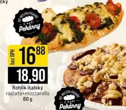 Jip Rohlik italský rajčata+mozzarella nabídka