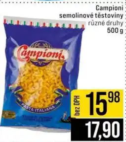 Jip Campioni semolinové těstoviny nabídka
