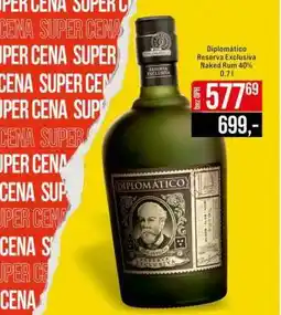 Jip Diplomático Reserva Exclusiva Naked Rum 40% 0,7 l nabídka