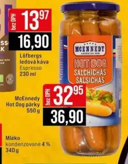 Jip McEnnedy Hot Dog Párky nabídka