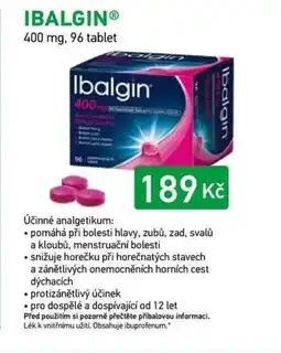Alphega Lékárna Ibalgin nabídka