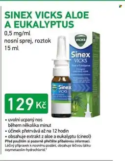 Alphega Lékárna Sinex Vicks aloe a eukalyptus nabídka