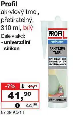 Barvy a laky drogerie Profil akrylový tmel, přetíratelný, 310 ml, bílý nabídka
